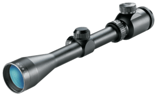 The Tasco World Class rifle scope features a 3-9x magnification, 1 inch tube, 40mm objective diameter, and an easy to use illuminated reticle.